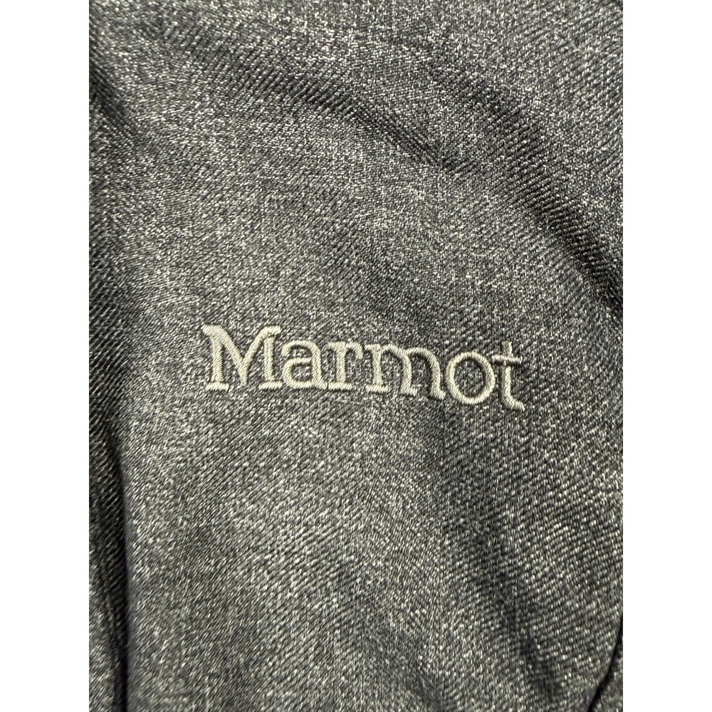 Marmot Chelsea Down Coat Gray Heathered Faux Fur Hood Waterproof Parka Womens M - Picture 7 of 16